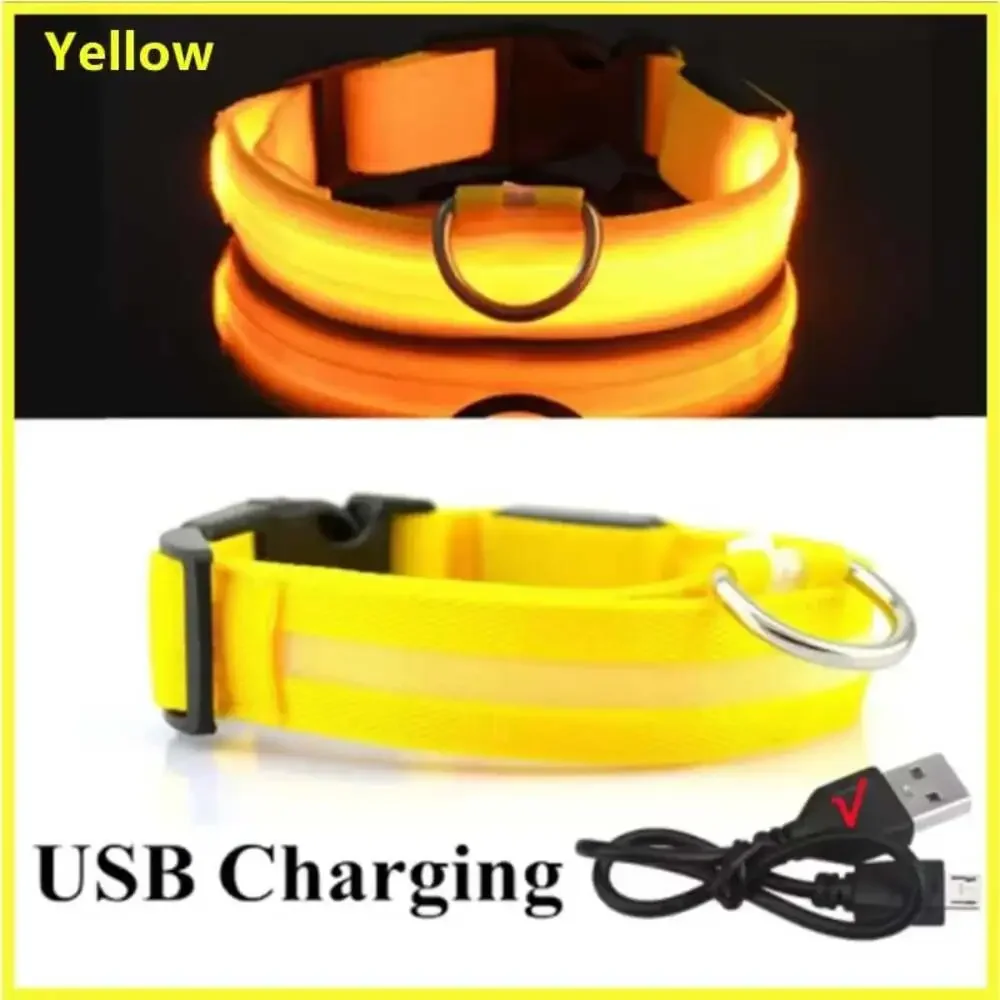 3 Modes Dog Luminous Charge Collar Led Usb Cat Dogs Collars Detachable Night Led